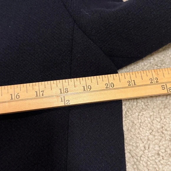 ME+EM | Short Italian Forever Wool Jacket Blazer Navy/Gold | US size 6 - Picture 8 of 13